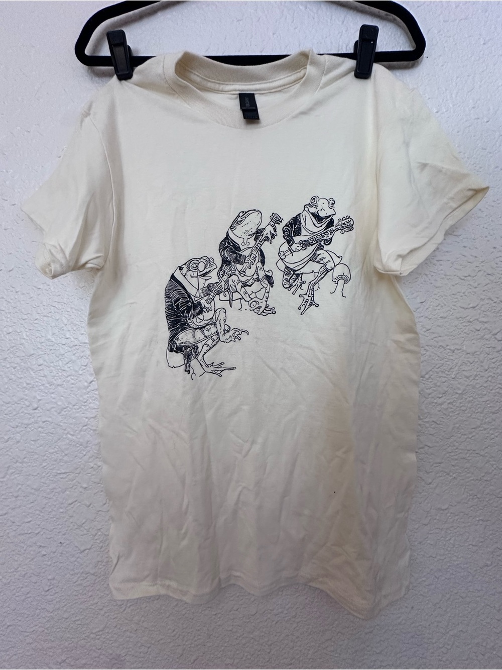 Cream Frog Band Graphic T-Shirt